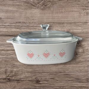 Corning Ware Corelle "Forever Yours" A 2 B 2 Quart Covered Casserole with Lid